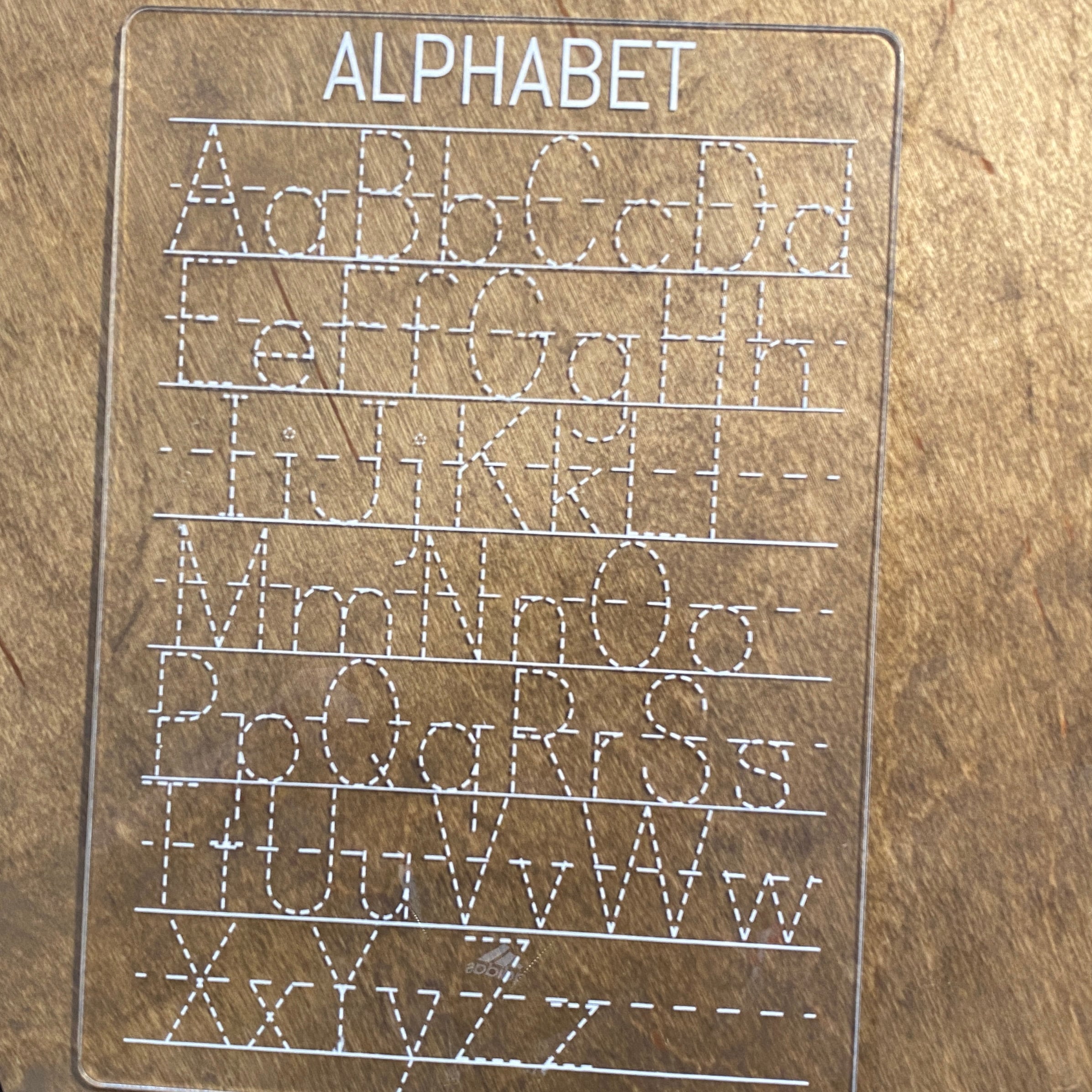 Reusable Acrylic Dry Erase Alphabet Tracing Board